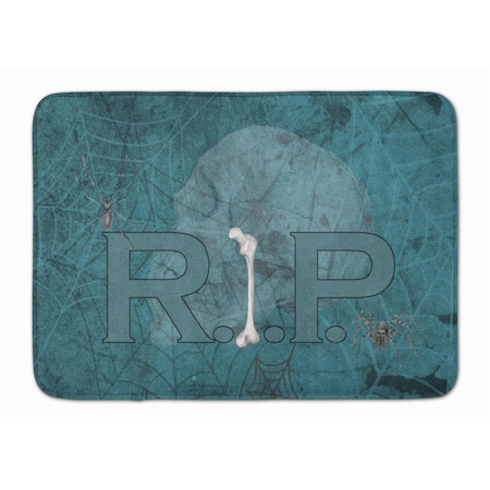 Carolines Treasures RIP Rest in Peace with spider Halloween Machine Washable Memory Foam Mat SB3004RUG
